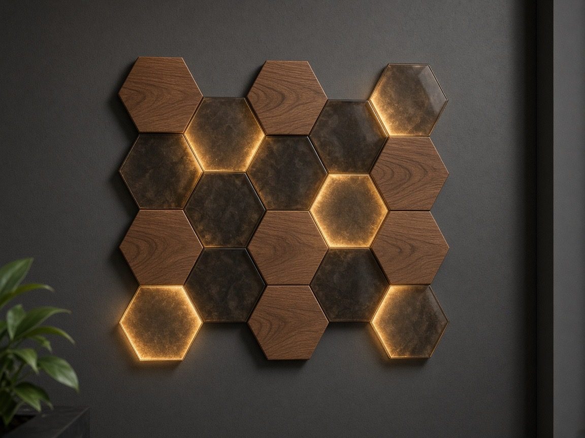Backlit Hex Wall Panels